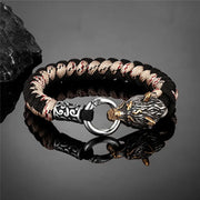 Viking Wolf Bracelet Fenrir’s Might - Large Paracord Viking Wolf Bracelet For Men Wicked Tender