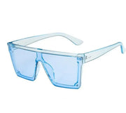 Flat Top Mirror Sunglasses - Flat Top Shield Visor Sunglasses Pink Mirror Sunglasses Womens Wicked Tender