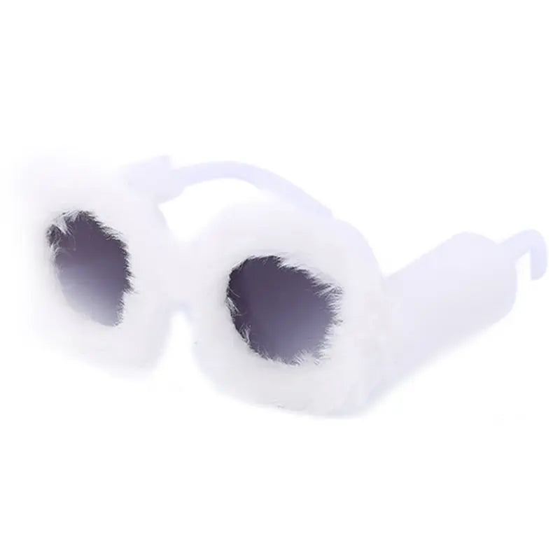 Furry-Vintage-Round-Sunglasses  display picture 2