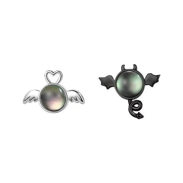 Angel and Devil Earrings Good and Evil - Matching Angel and Devil Earrings Set Wicked Tender