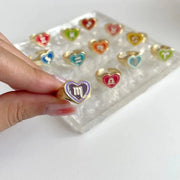 Horoscope Heart Rings - Colourful Open Adjustable Astrology Sign Constellation Ring Wicked Tender