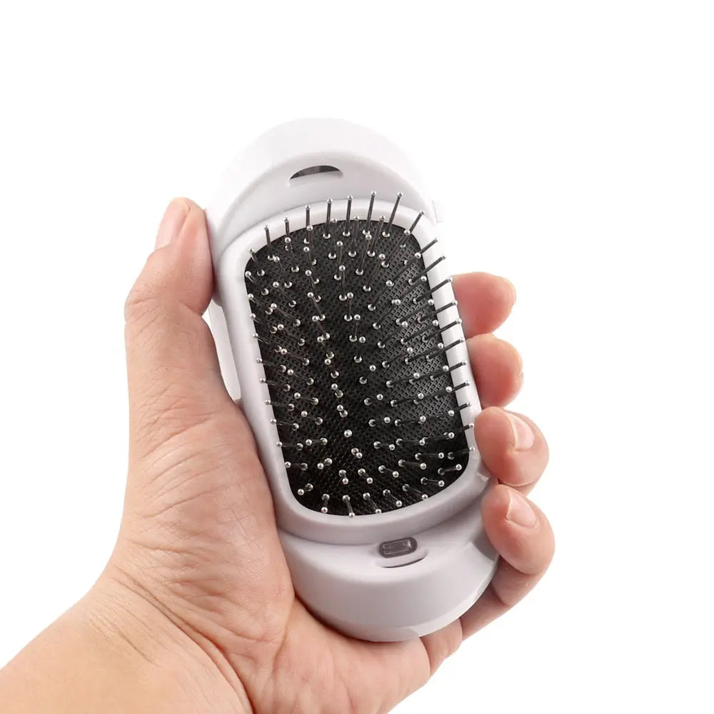 Gentle Ionic Anti-static Hair Brush and Scalp Massager for Hair Care, White Gentle Ionic Anti-static Hair Brush and Scalp Massager for Hair Care, White