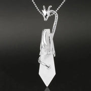 Dragon Crystal Necklace Long Dragon Pendant Gemstone Necklace - Dragon Crystal Necklace Wicked Tender