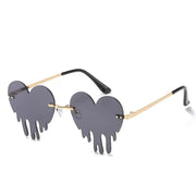 Dripping Heart Sunglasses Love Tears - Dripping Heart Sunglasses Black Heart Sunglasses Tinted Lens Rimless Sunglasses Heart Pink Sunglasses Red Heart Sunglasses Heart Cat Eye Sunglasses Tear Sunglasses Pink Rimless Sunglasses Pink Transparent Wicked Tender