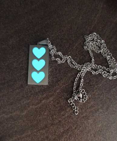 Glow In The Dark Heart Love Traffic - Glow In The Dark Heart Pendant Necklace Wicked Tender