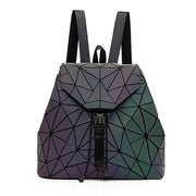 Luminous Geometric Backpack - Holographic Reflective Glow In The Dark Fashion Bag, Clutch and Wallet Wicked Tender