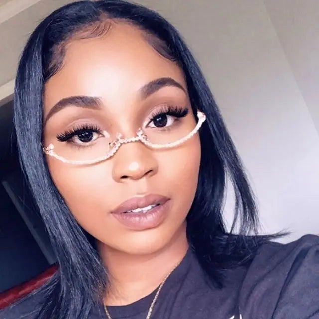 Glasses half moon discount