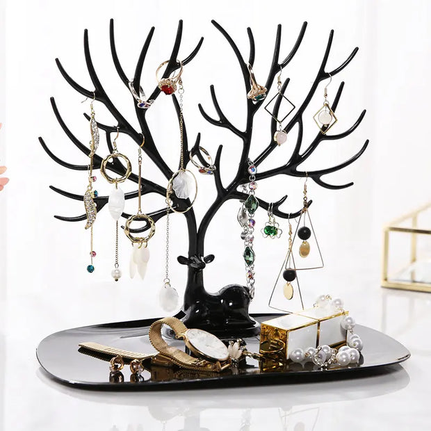 Majestic Stag - Personal Deer Antler Jewelry Display Stand, Decorative Accessory Organizer Wicked Tender