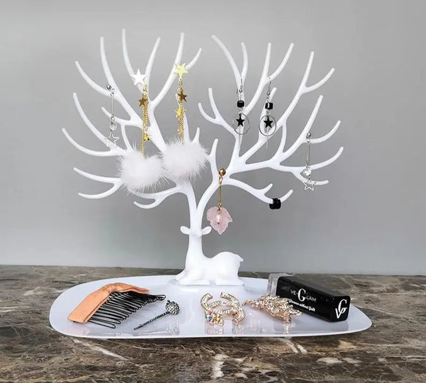 Majestic Stag - Personal Deer Antler Jewelry Display Stand, Decorative Accessory Organizer Wicked Tender