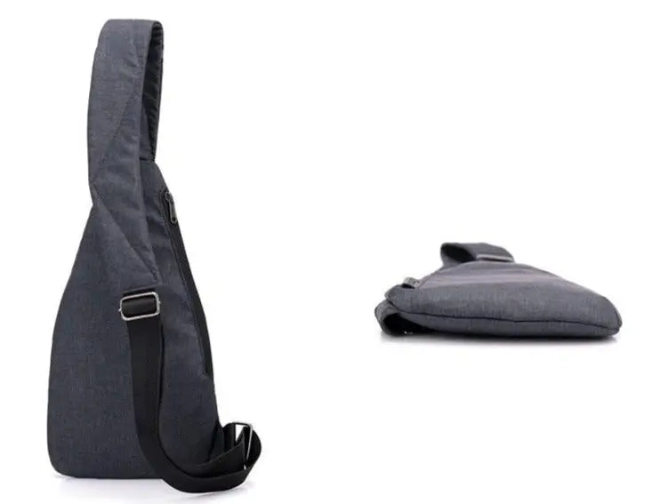 men's anti theft travel bags Anti-Theft Travel Right Chest Pack Crossbody Bag Sling Bag for Bicycle Sport Gray