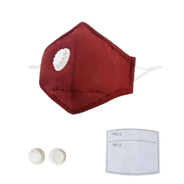 N95 Anti-Pollution Cotton Mask - Carbon Filter, with Breathing Valve ...