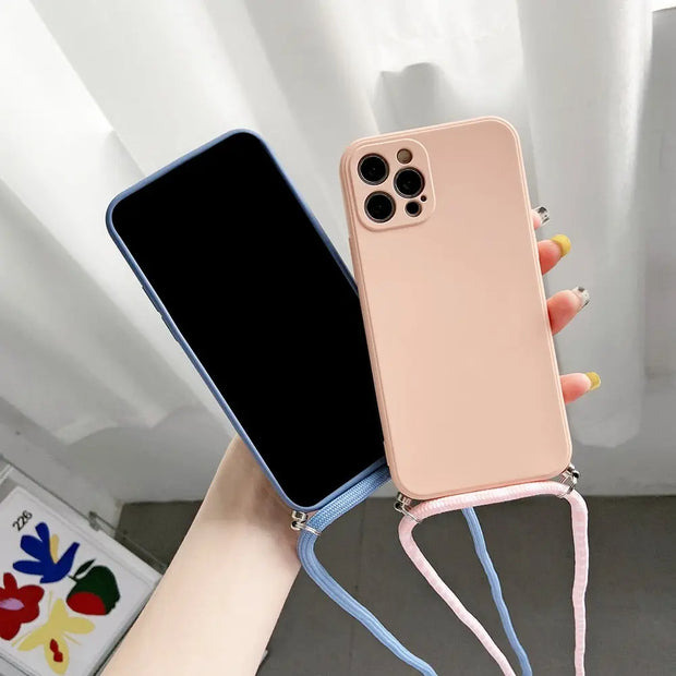 Pastel Phone Case with Strap Pastel Phone Case with Strap - Silicone Case with Crossbody Lanyard for iPhone 6, 7, 8, X, XS, 11, 12, SE, 13, Pro, Pro Max, Mini Wicked Tender