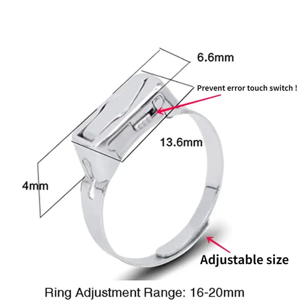 Razor Blade Ring With Knife - Self Defense Spike Ring With Hidden Blade Survival Ring Self Defense Jewelry For Women Self Defense Accessories Wrap Leaf Ring Stainless Steel Couple Rings Adjustable Wrap Wrings Wicked Tender