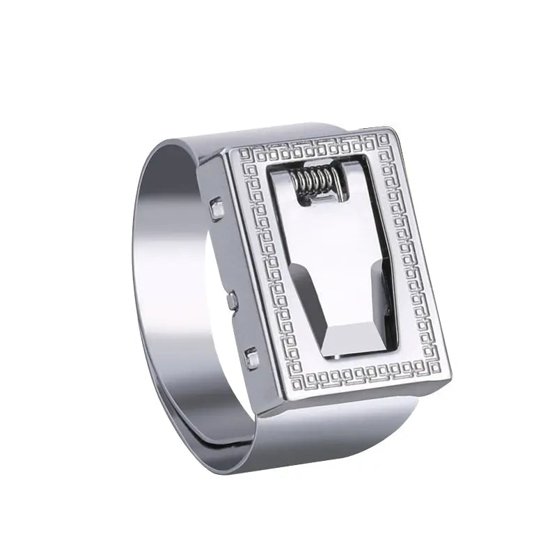 Defense Rings With Razor Razor Blade Hidden Knife Ring – Adjustable Stainless Steel Wrap Ring ...