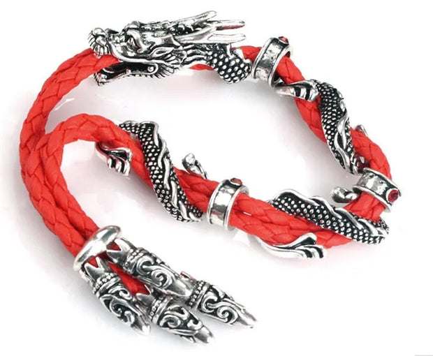 Chinese Dragon Bracelet Red Draconic Boa - Large Adjustable Coiling Chinese Dragon Bracelet Wicked Tender