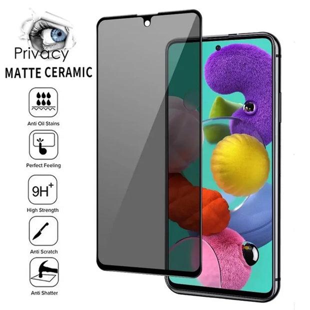 Samsung Privacy Screen Protector, Matte Ceramic Anti Spy Screen Protector for Samsung Galaxy A Series, S Series Wicked Tender