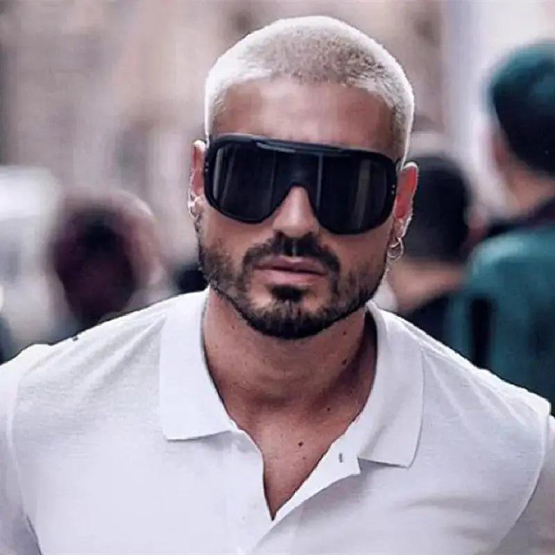 Stainless Steel Shield Aviator Sunglasses UV400 Protection Oversized Fit I-SEA Summer Oversized Shield Aviator Sunglasses | Anthropologie main image 4