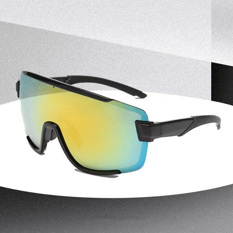 Shield Wall - Mens Shield Sunglasses Oversized Black Aviator  display picture 3