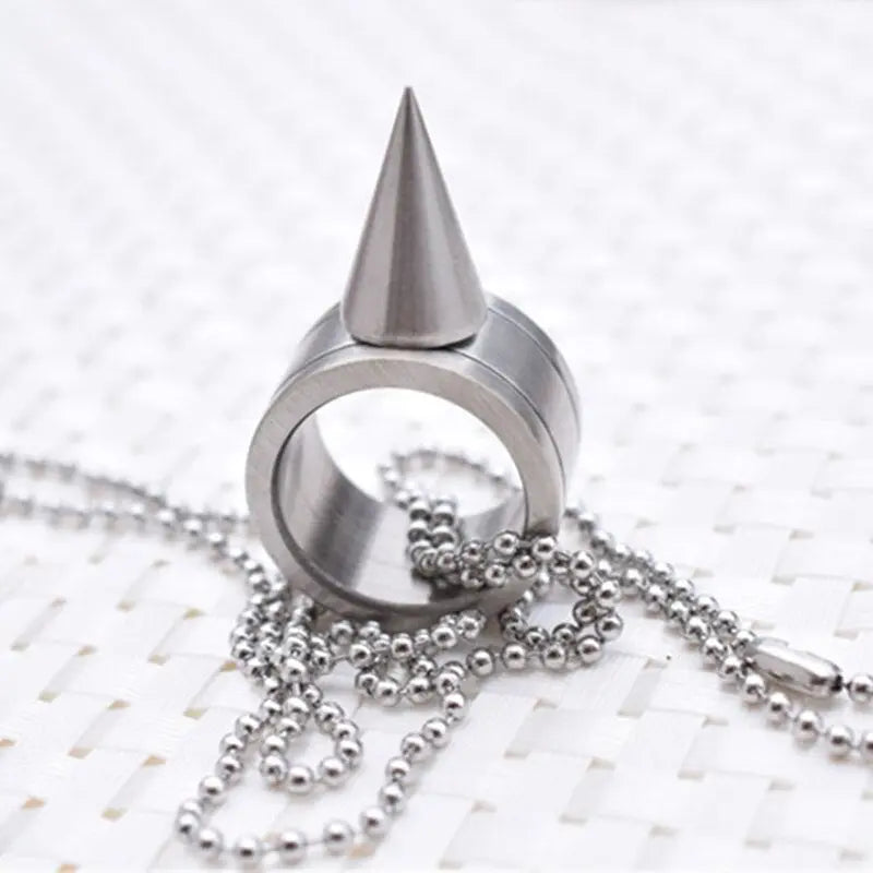 Spiker Spiked Ring Self Defense Spike Ring With Chain For Women or Men ...