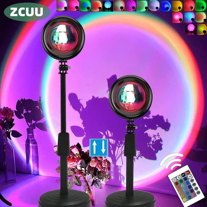 Rainbow sunset projection lamp outlet