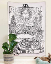 Sun Moon Star Tarot Card Wall Art Tapestry for Bedroom - Hanging Decor for Home Wicked Tender