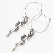 Sword & Snake Pendant Earring Set - Large Gothic Fashion Earring Accessories Wicked Tender