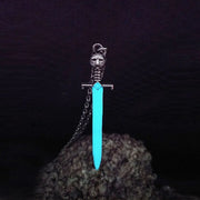 Sword Necklace Sword of Damocles Glow in the Dark Sword Necklace - Glowing Sword Necklace for Men and Women Wicked Tender