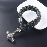 Paracord Mjolnir Viking Bracelet Thor’s Might - Large Paracord Mjolnir Viking Bracelet for Men Wicked Tender