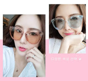 Oversized Cateye Sunglasses Toodles - Oversized Cateye Sunglasses for Women Curvy Pink Mirror Sunglasses Wicked Tender