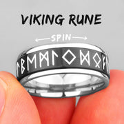 Mens Spin Rings Viking Runic Ring - Mens Spin Rings Glow In the Dark Rings for Men Wicked Tender