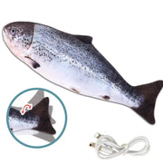 Wiggle Fish - Dancing Fish Cat Toy Pillow For Pet Cats USB Rechargeable with Touch Sensor Wicked Tender