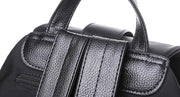 Women's Nylon Zipper Backpack - PU Leather Trim Back to School Bag Wicked Tender