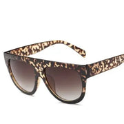 Flat Top Round Bottom Sunglasses - Vintage Sunglasses Womens Flat Top Leopard Print Sunglasses Wicked Tender