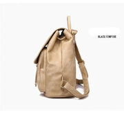Womens Pink PU Leather Backpack and Wallet - Faux Leather Rucksack for School in Powder Pink, Khaki, Blue, Grey, Black, Fits iPad, Tablets, Laptop Wicked Tender